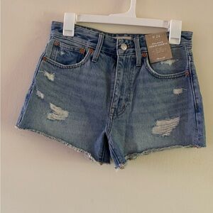 Madewell Distressed Blue Jean Shorts